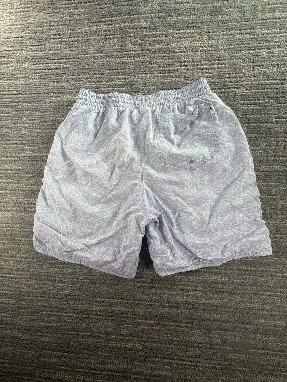 Nike Men's Graphic Print Swim Volley Shorts Lavender